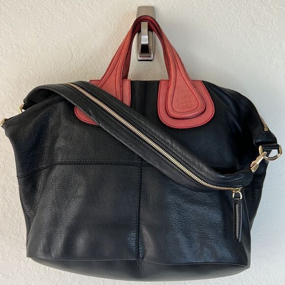 Givenchy Nightingale Bag Black With Red Handles - Picture 7 of 10
